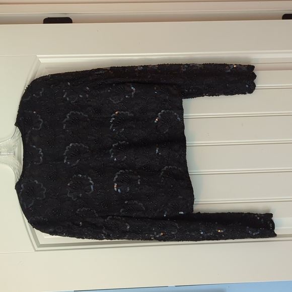 Vintage Stenay Sequined "Little Black Dress" with Cardigan - Picture 13 of 16